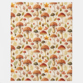 Autumn Mushrooms Fleecedecke (Vorderseite)