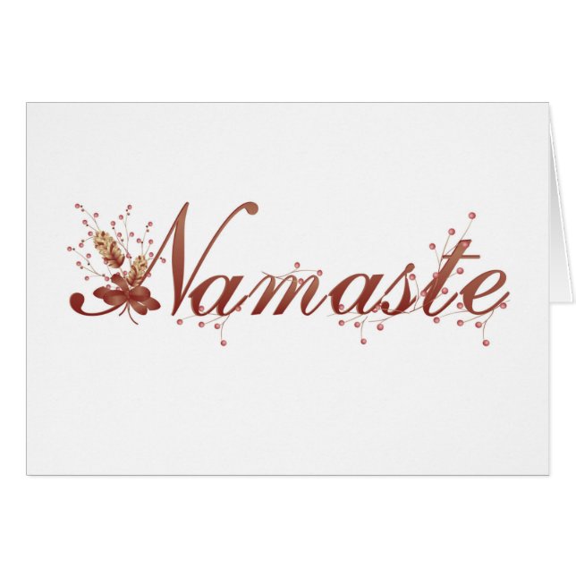 Autumn Namaste Card (Vorderseite (Horizontal))