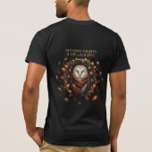 Autumn Nights & Owl Flights - Cozy Barn Owl T-Shirt (Rückseite)