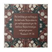 Autumn Noir blüht auf individualisierbare Segen Fliese (Vorderseite)