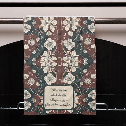 Autumn Noir Blüten individuell anpassbar Geschirrtuch