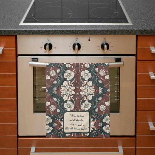 Autumn Noir Blüten individuell anpassbar Geschirrtuch