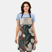 Autumn Noir Blüten individuell anpassbar Schürze (Getragen)