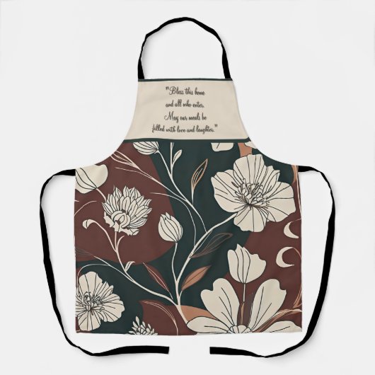 Autumn Noir Blüten individuell anpassbar Schürze (Vorderseite)