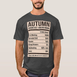 Autumn Nutrition Fakten Name Nickname Alias Titel T-Shirt