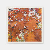 Autumn Oak Leaves Floral Serviette (Vorderseite)