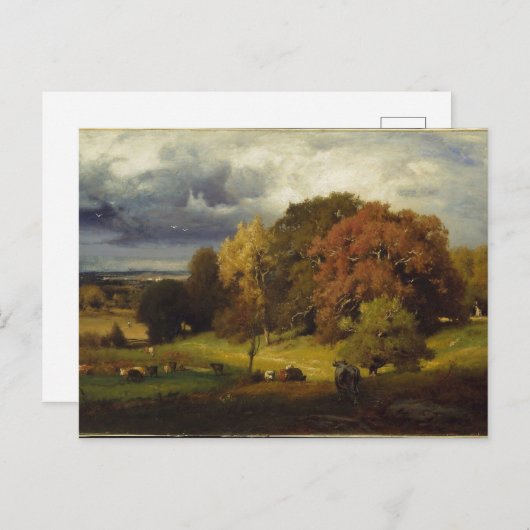 Autumn Oaks George Inness Print Postkarte (Vorne/Hinten)
