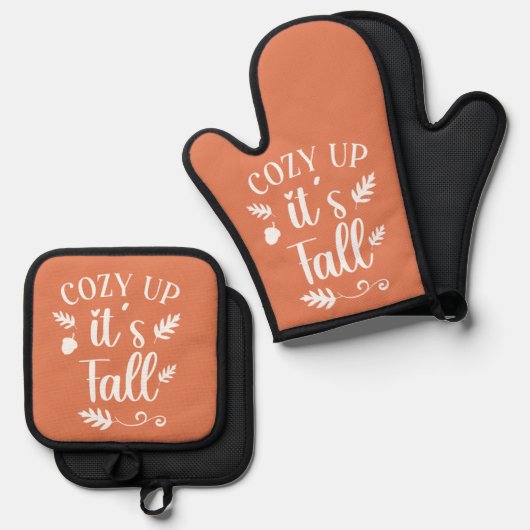 Autumn Ofenhandschuh & Topflappen-Set (Vorderseite/Rückseite)