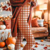 Autumn Orange Gingham Kariert Leggings