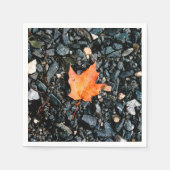Autumn Orange Leaf Serviette (Vorderseite)