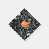 Autumn Orange Leaf Serviette (Ecke)