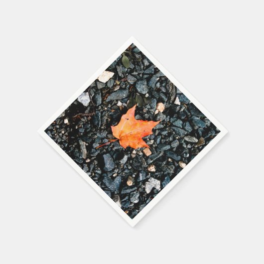 Autumn Orange Leaf Serviette (Ecke)