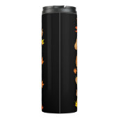 Autumn Orange Pumpkin Fall Pattern Thermosbecher (Rückseite)
