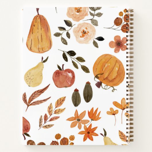 Autumn Orchard Ästhetik Notizblock (Rückseite)