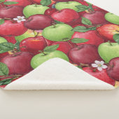 Autumn Orchard Harvest Watercolor Apple Pattern Sherpadecke (3/4)