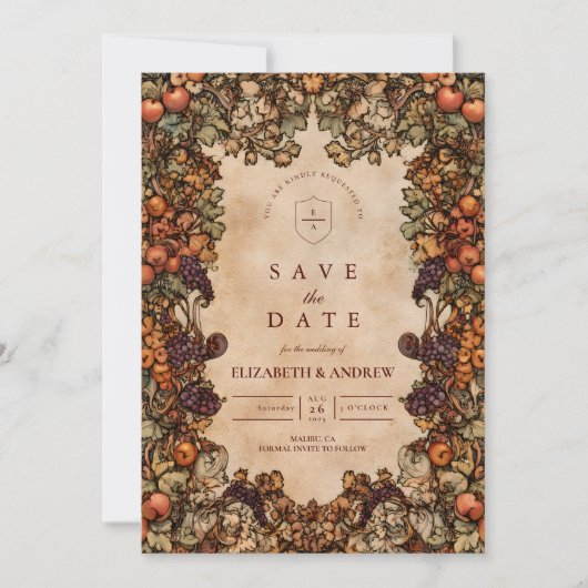 Autumn Orchard Wedding Save The Date (Vorderseite)