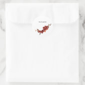 Autumn Orchid Romance Wedding Runder Aufkleber (Tasche)