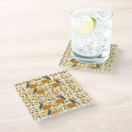 Autumn Owl and Pumpkin Pattern Glass Coaster Home Glasuntersetzer