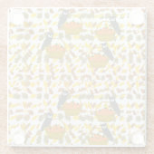 Autumn Owl and Pumpkin Pattern Glass Coaster Home Glasuntersetzer (Rückseite)