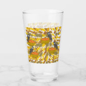 Autumn Owl and Pumpkin Pattern Pint Glass / Tumble Glas (Rückseite)