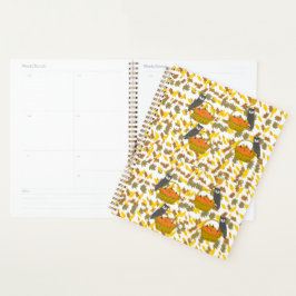 Autumn Owl Pumpkin Basket Planner and Agenda Planer