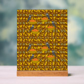 Autumn Owl Pumpkin Pattern Acrylic Sign Decor Acrylschild (Neutral)