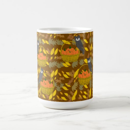 Autumn Owl Pumpkin Pattern Coffee Mug Gift Kaffeetasse (Mittel)