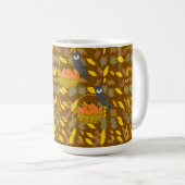 Autumn Owl Pumpkin Pattern Coffee Mug Gift Kaffeetasse (VorderseiteRechts)