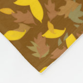 Autumn Owl Pumpkin Pattern Fleece Blanket (Ecke)