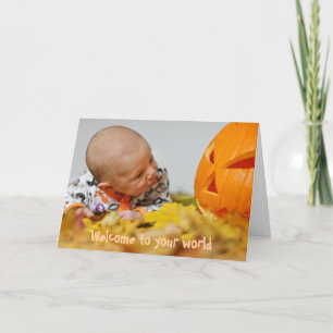 Autumn Pagan New Baby Card Karte