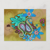 Autumn Paisley Postkarte (Vorderseite)