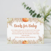 Autumn Pampas Grass Books for Baby Insert Dankeskarte (Stehend Vorderseite)