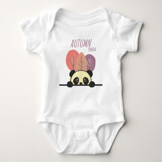 Autumn Panda Baby Strampler (Vorderseite)
