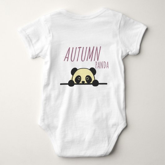 Autumn Panda Baby Strampler (Rückseite)