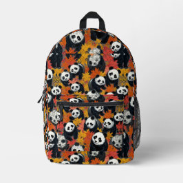 Autumn Pandas Bedruckter Rucksack