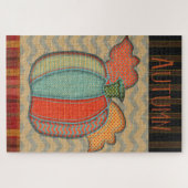 Autumn Patchwork Pumpkin Puzzle (Horizontal)