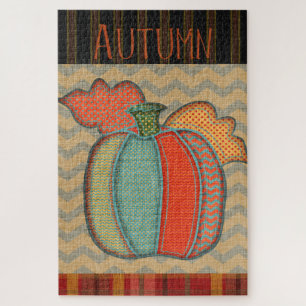 Autumn Patchwork Pumpkin Puzzle