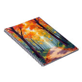 Autumn Path Fall Foliage Painting Notizblock (Rechte Seite)