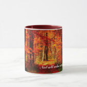 Autumn Path Herbstlaubs Custom Text Coffee Gift Tasse (Zentrum)