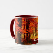 Autumn Path Herbstlaubs Custom Text Coffee Gift Tasse (Vorderseite Links)