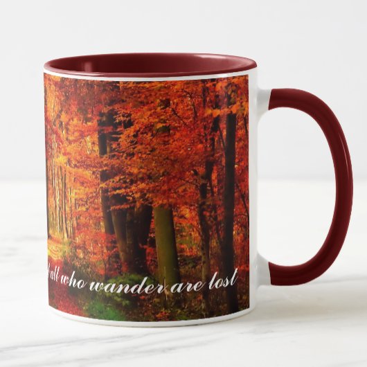 Autumn Path Herbstlaubs Custom Text Coffee Gift Tasse