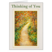 Autumn Path Thinking of You Sympathy Card (Vorne)