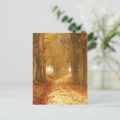 Autumn Pathway Postcard Postkarte (Stehend Vorderseite)