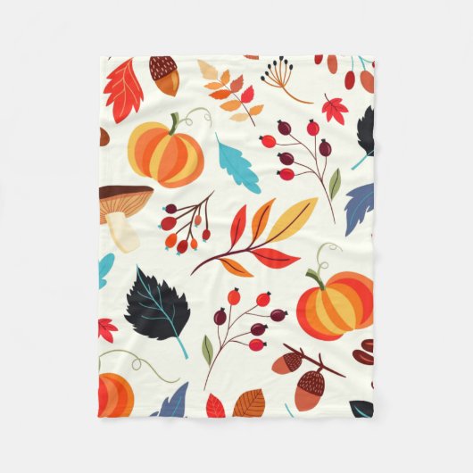 Autumn Pattern Baby Fleece Blanket (Vorderseite)