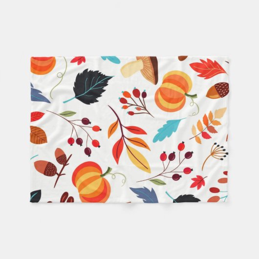 Autumn Pattern Baby Fleece Blanket Geschenk (Vorderseite (Horizontal))