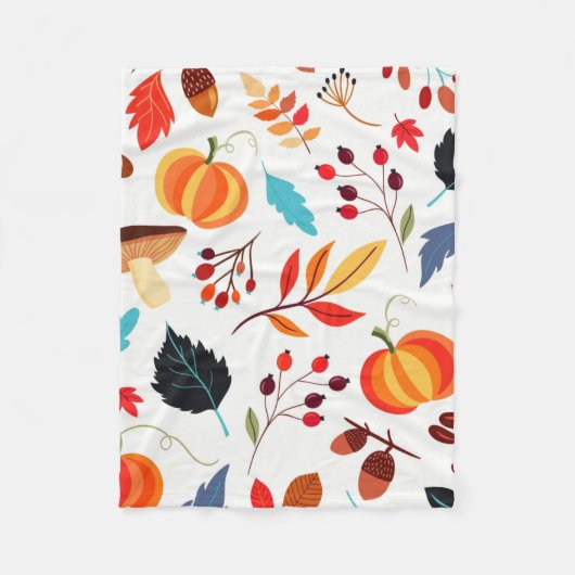 Autumn Pattern Baby Fleece Blanket Geschenk (Vorderseite)