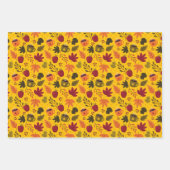 AUTUMN PATTERN DESIGN GESCHENKPAPIER SET (Vorderseite 2)