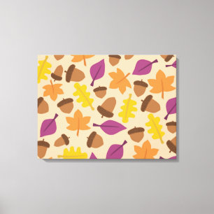 AUTUMN PATTERN DESIGN LEINWANDDRUCK