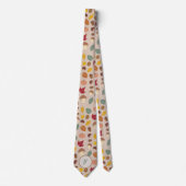 Autumn Pattern Monogram Neck Tie Krawatte (Vorderseite)