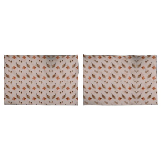 Autumn Pattern Pillowcases – Decorative Pillow Cov Kissenbezug (Rückseite-Set)